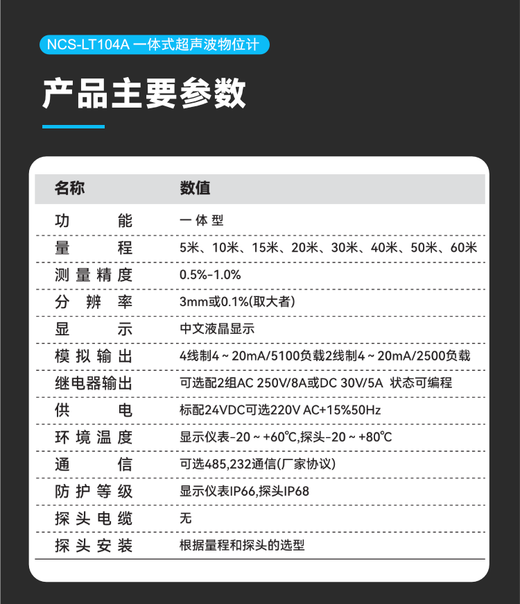 NCS-LT104A 一体式超声波物位计.png